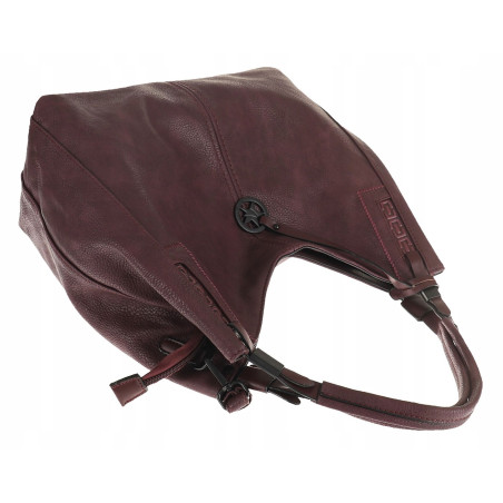 Tommasini Torebka Damska Listonoszka Duża Torba Shopper Worek 2692 Bordowa