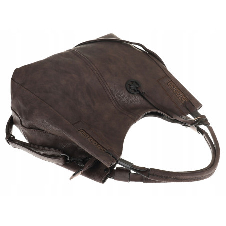 Tommasini Torebka Damska na ramię Duża Torba Shopper Worek 2692 Brązowa Coffee