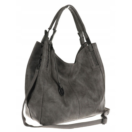 Tommasini Torebka Damska Listonoszka Duża Torba Shopper Worek 2692 Szara