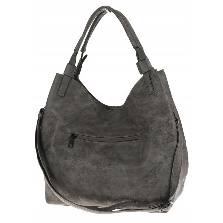 Tommasini Torebka Damska Listonoszka Duża Torba Shopper Worek 2692 Szara