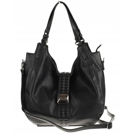 COVERI COLLECTION Włoska Marka Torebka Damska worek listonoszka CC52618 Black