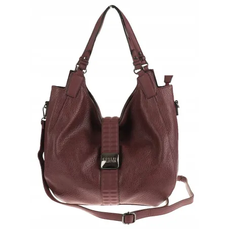 COVERI COLLECTION Włoska Marka Torebka Damska worek listonoszka CC52618 Red