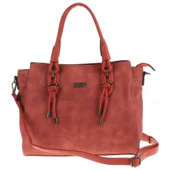 COVERI COLLECTION Elegancka Torebka Damska kuferek listonoszka CC6152 Red
